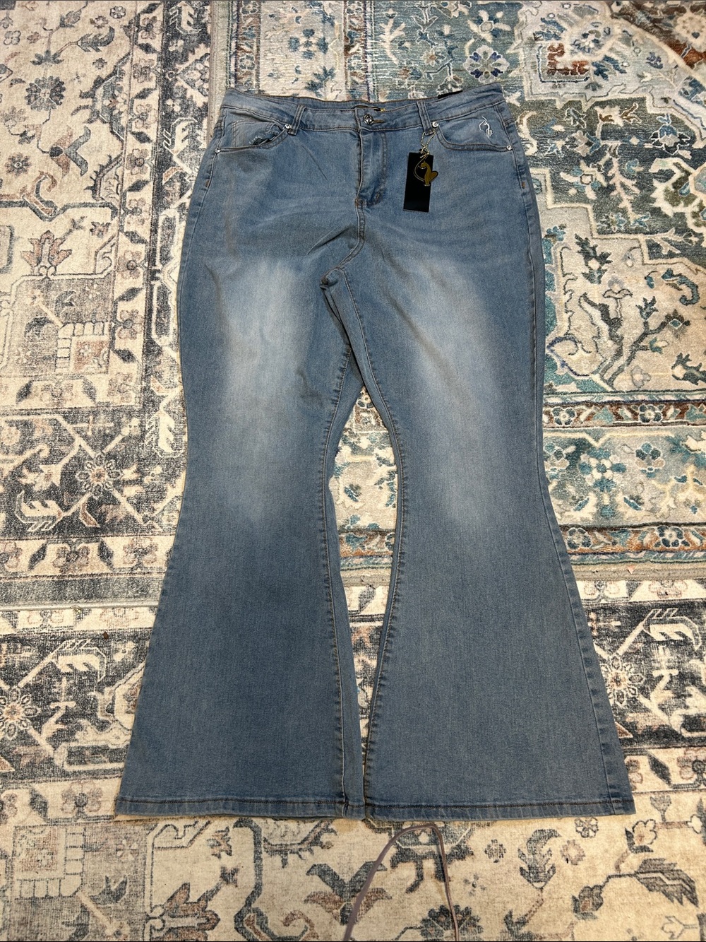 Baby Phat Women's Light Blue Flare Jeans